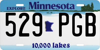 MN license plate 529PGB