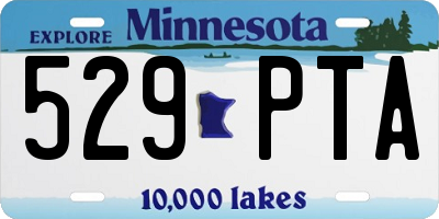 MN license plate 529PTA