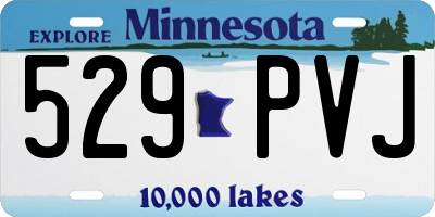 MN license plate 529PVJ