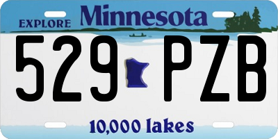 MN license plate 529PZB