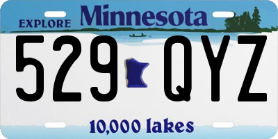 MN license plate 529QYZ