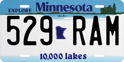 MN license plate 529RAM
