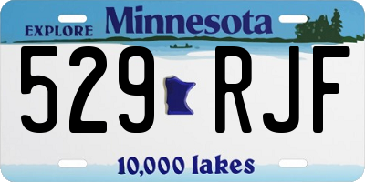 MN license plate 529RJF