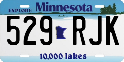 MN license plate 529RJK