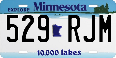 MN license plate 529RJM