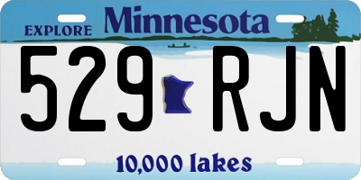 MN license plate 529RJN