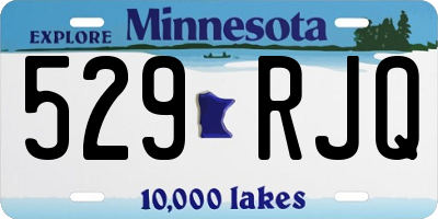 MN license plate 529RJQ