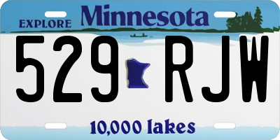 MN license plate 529RJW