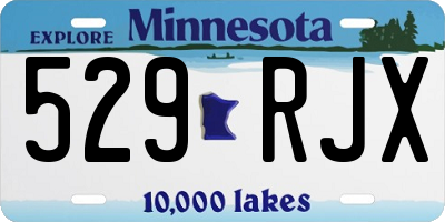 MN license plate 529RJX