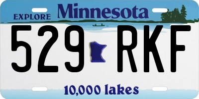 MN license plate 529RKF