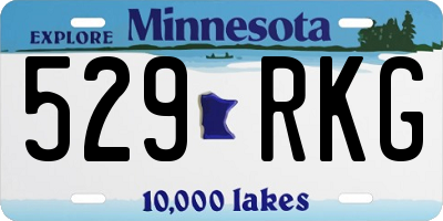 MN license plate 529RKG