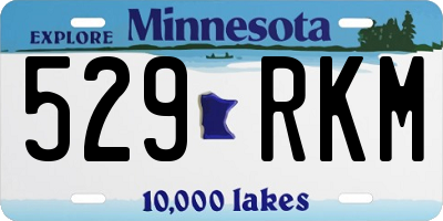 MN license plate 529RKM