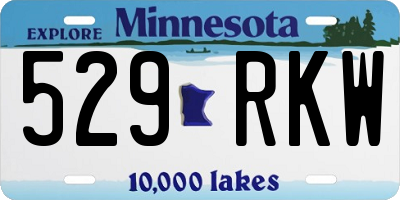 MN license plate 529RKW