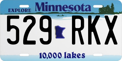 MN license plate 529RKX
