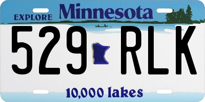 MN license plate 529RLK