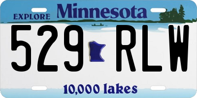 MN license plate 529RLW