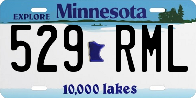 MN license plate 529RML
