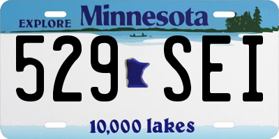 MN license plate 529SEI