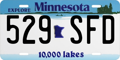 MN license plate 529SFD