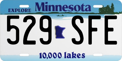 MN license plate 529SFE