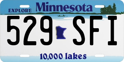 MN license plate 529SFI