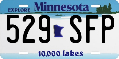 MN license plate 529SFP