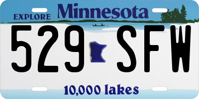 MN license plate 529SFW