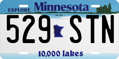 MN license plate 529STN