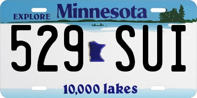 MN license plate 529SUI