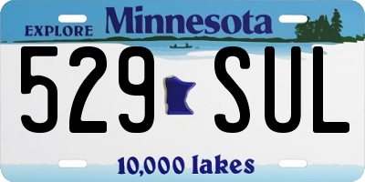 MN license plate 529SUL
