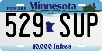 MN license plate 529SUP