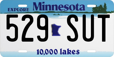 MN license plate 529SUT