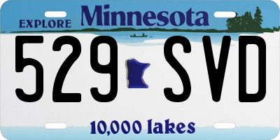 MN license plate 529SVD