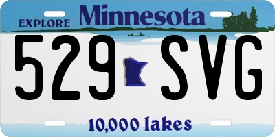 MN license plate 529SVG