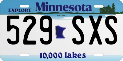 MN license plate 529SXS