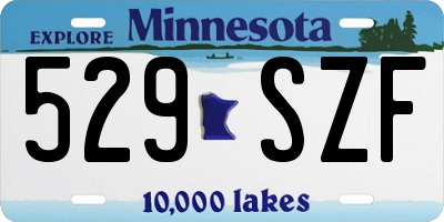 MN license plate 529SZF