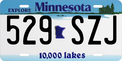 MN license plate 529SZJ