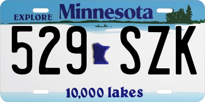 MN license plate 529SZK