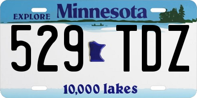 MN license plate 529TDZ
