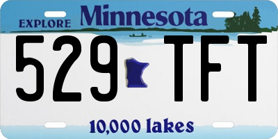 MN license plate 529TFT