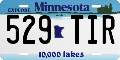 MN license plate 529TIR