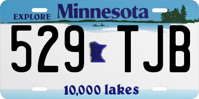 MN license plate 529TJB