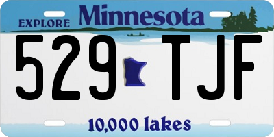 MN license plate 529TJF