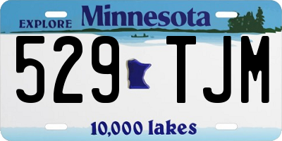 MN license plate 529TJM