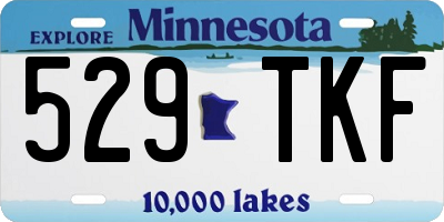 MN license plate 529TKF