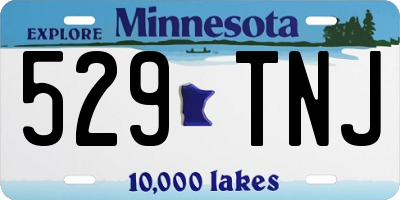 MN license plate 529TNJ