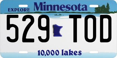 MN license plate 529TOD