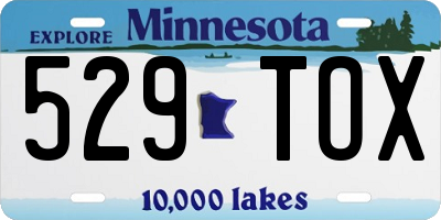 MN license plate 529TOX