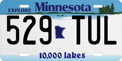 MN license plate 529TUL