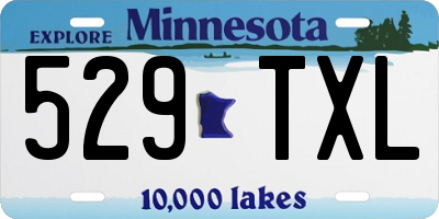 MN license plate 529TXL